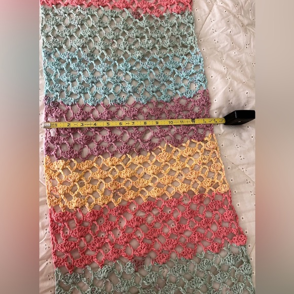 Crocheted Spring Scarf -Handmade - Picture 4 of 5